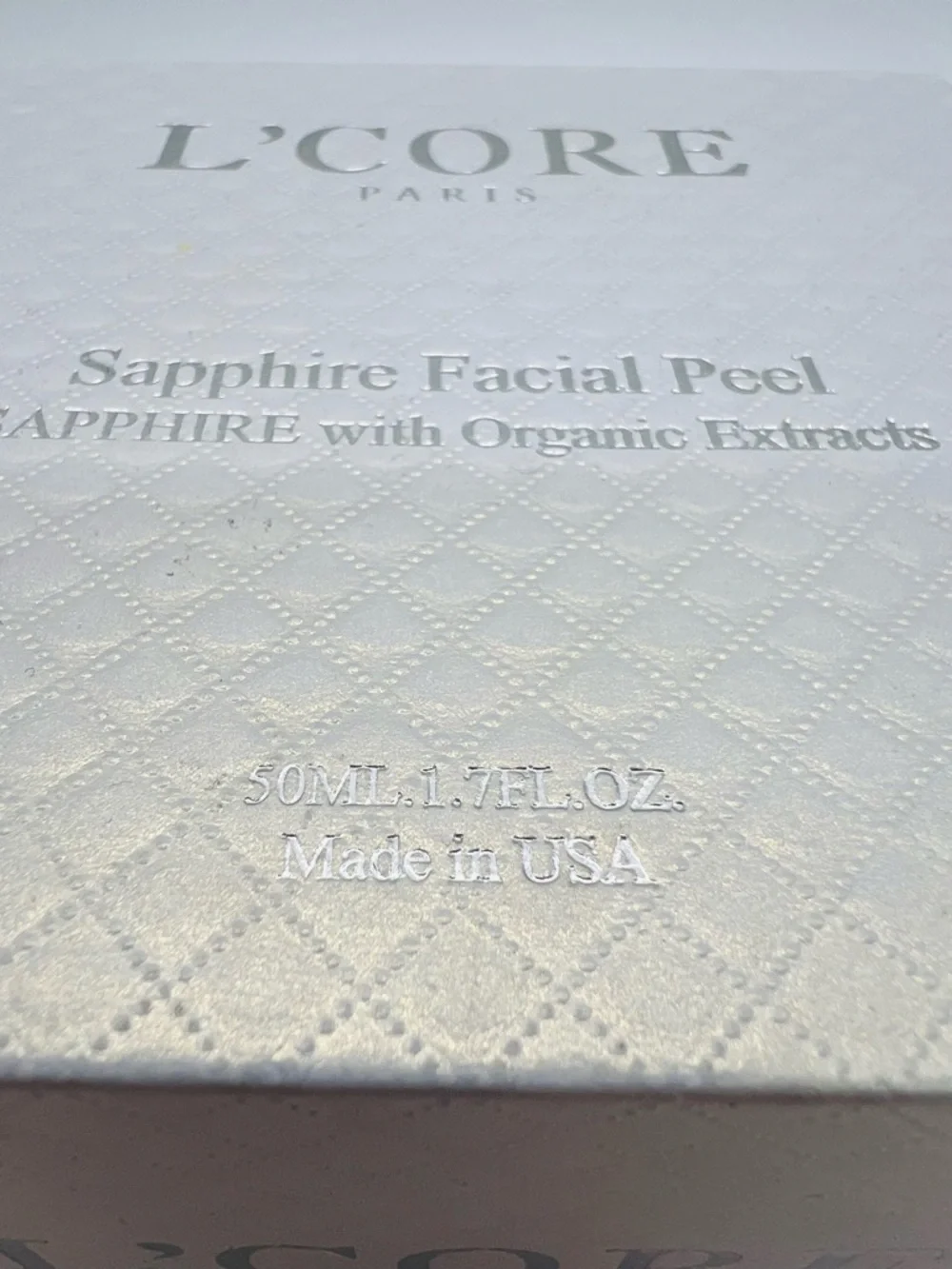 L'CORE Paris Sapphire Facial Peel - 1.7 fl. Oz. NIB